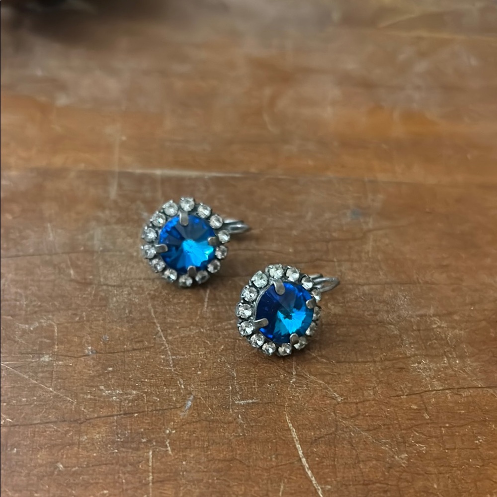Sabika Blue and Silver Earrings